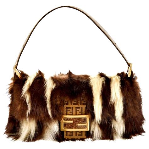 fendi fur handle bag|Fendi baguette second hand.